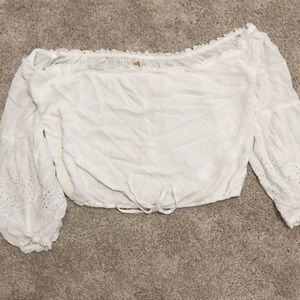 White off the shoulder top